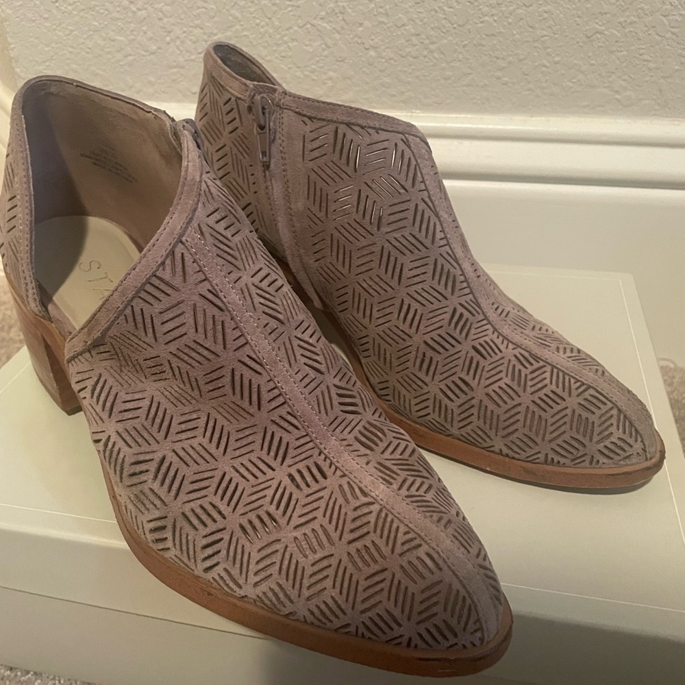 Booties with cut out detail